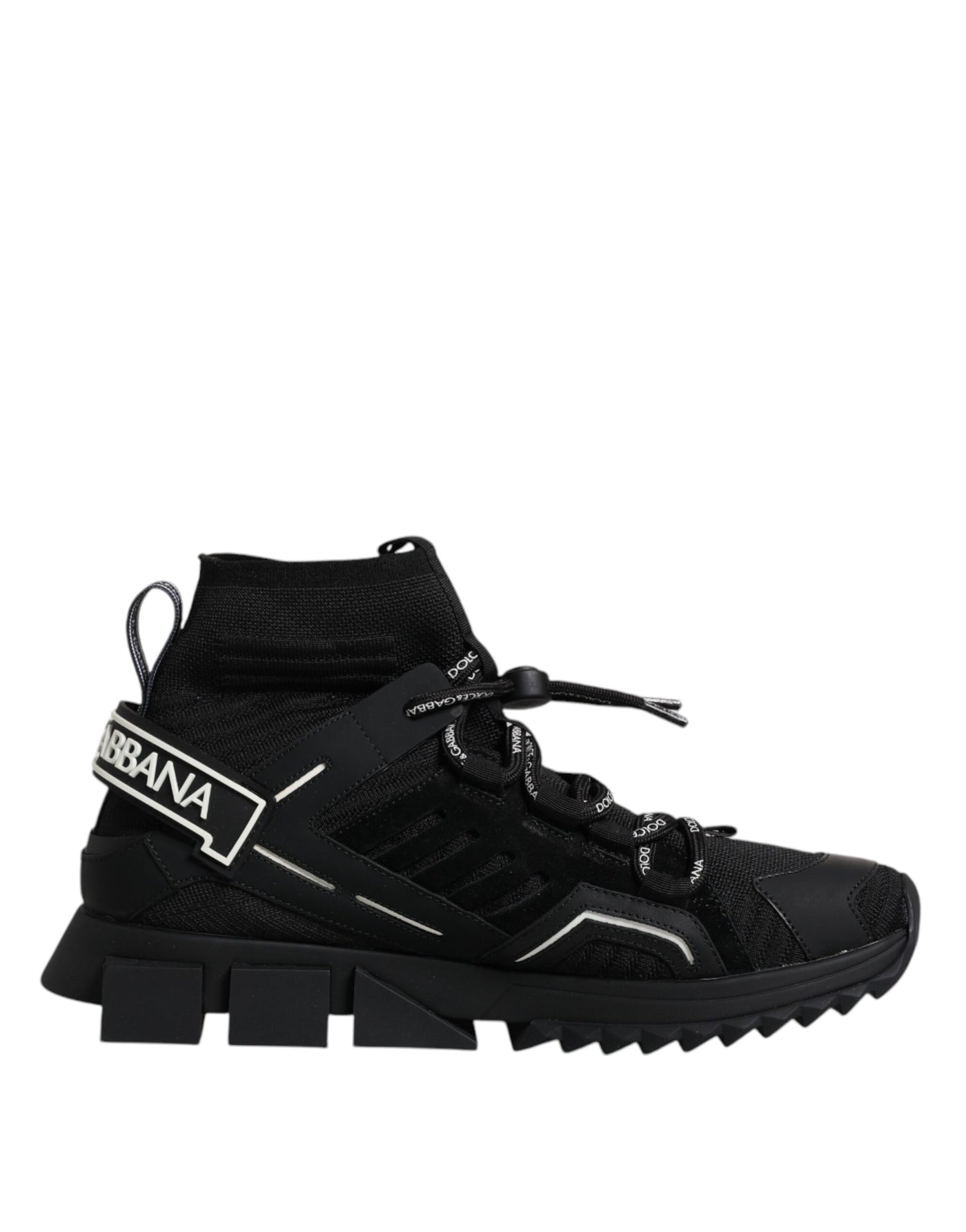 Dolce &amp; Gabbana Zwarte Sorrento Logo Heren Sneakers Sokken Schoenen