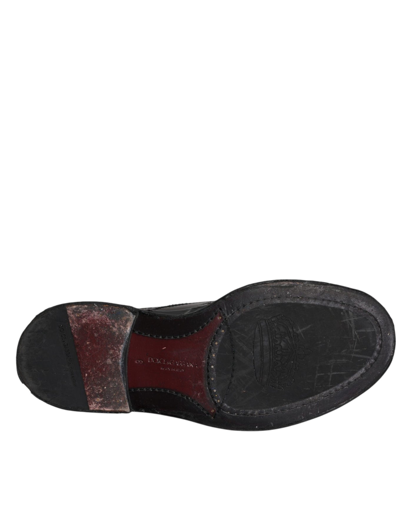 Dolce &amp; Gabbana Zwarte Leren Derby Wingtip Formele Schoenen