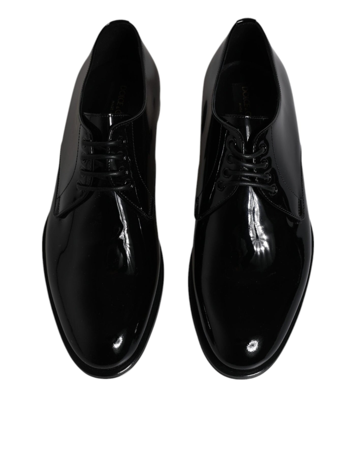 Dolce &amp; Gabbana Zwarte Patentleren Derby Formele Schoenen