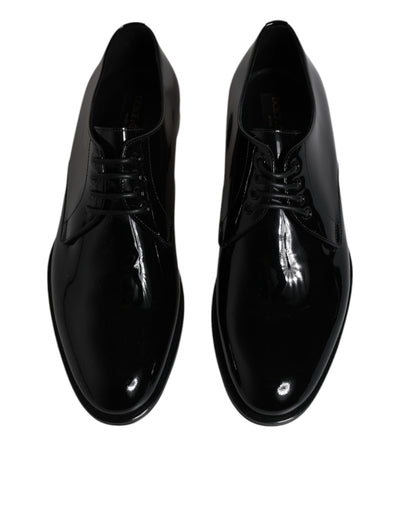 Dolce &amp; Gabbana Zwarte Patentleren Derby Formele Schoenen