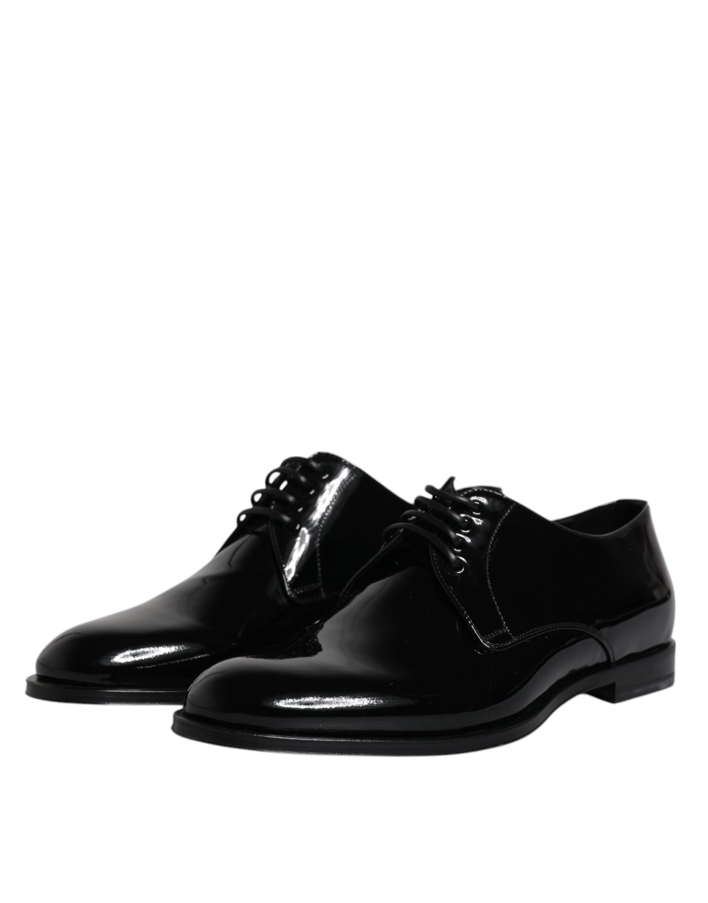 Dolce &amp; Gabbana Zwarte Patentleren Derby Formele Schoenen