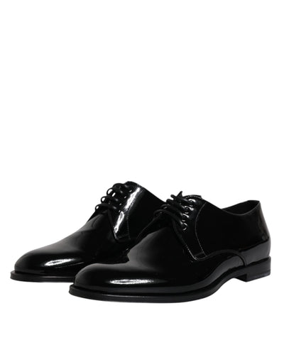 Dolce &amp; Gabbana Zwarte Patentleren Derby Formele Schoenen