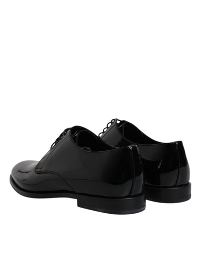 Dolce &amp; Gabbana Zwarte Patentleren Derby Formele Schoenen
