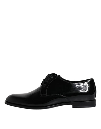 Dolce &amp; Gabbana Zwarte Patentleren Derby Formele Schoenen