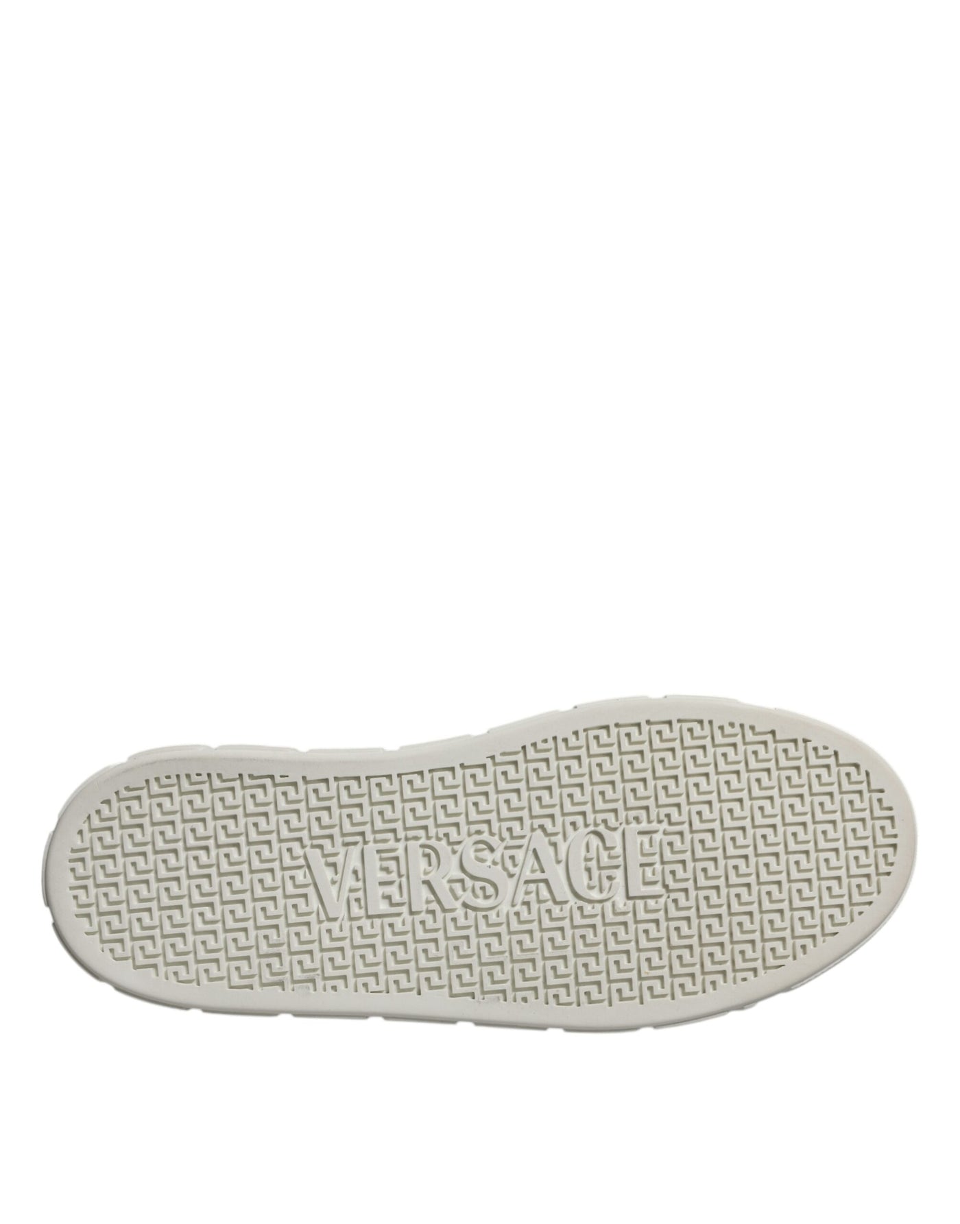 Versace Wit Bruine Greca Print TPU Lage Top Heren Sneakers Schoenen