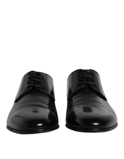Dolce &amp; Gabbana Zwarte Leren Veterschoenen voor Heren