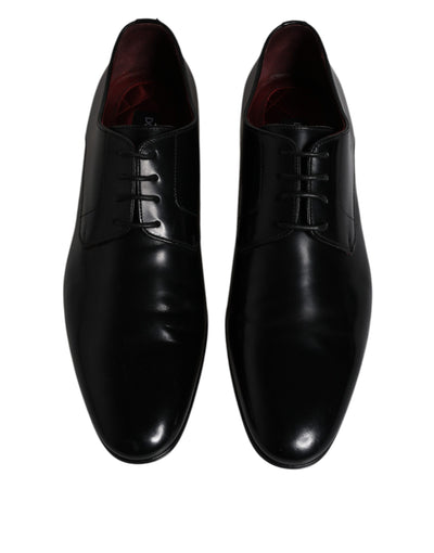 Dolce &amp; Gabbana Zwarte Leren Veterschoenen voor Heren