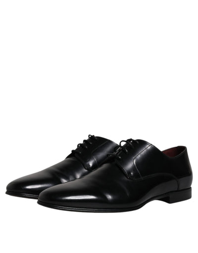 Dolce &amp; Gabbana Zwarte Leren Veterschoenen voor Heren