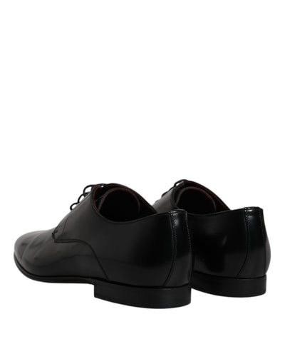 Dolce &amp; Gabbana Zwarte Leren Veterschoenen voor Heren