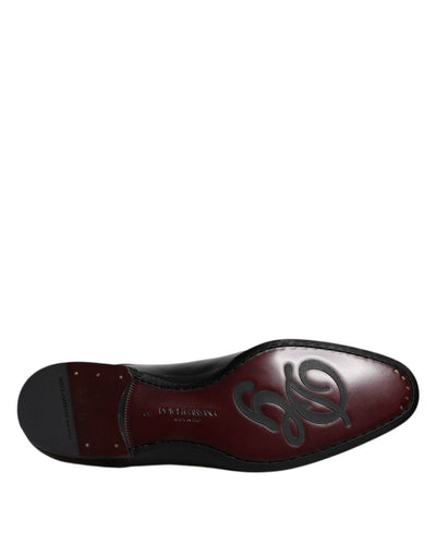 Dolce &amp; Gabbana Zwarte Leren Veterschoenen voor Heren