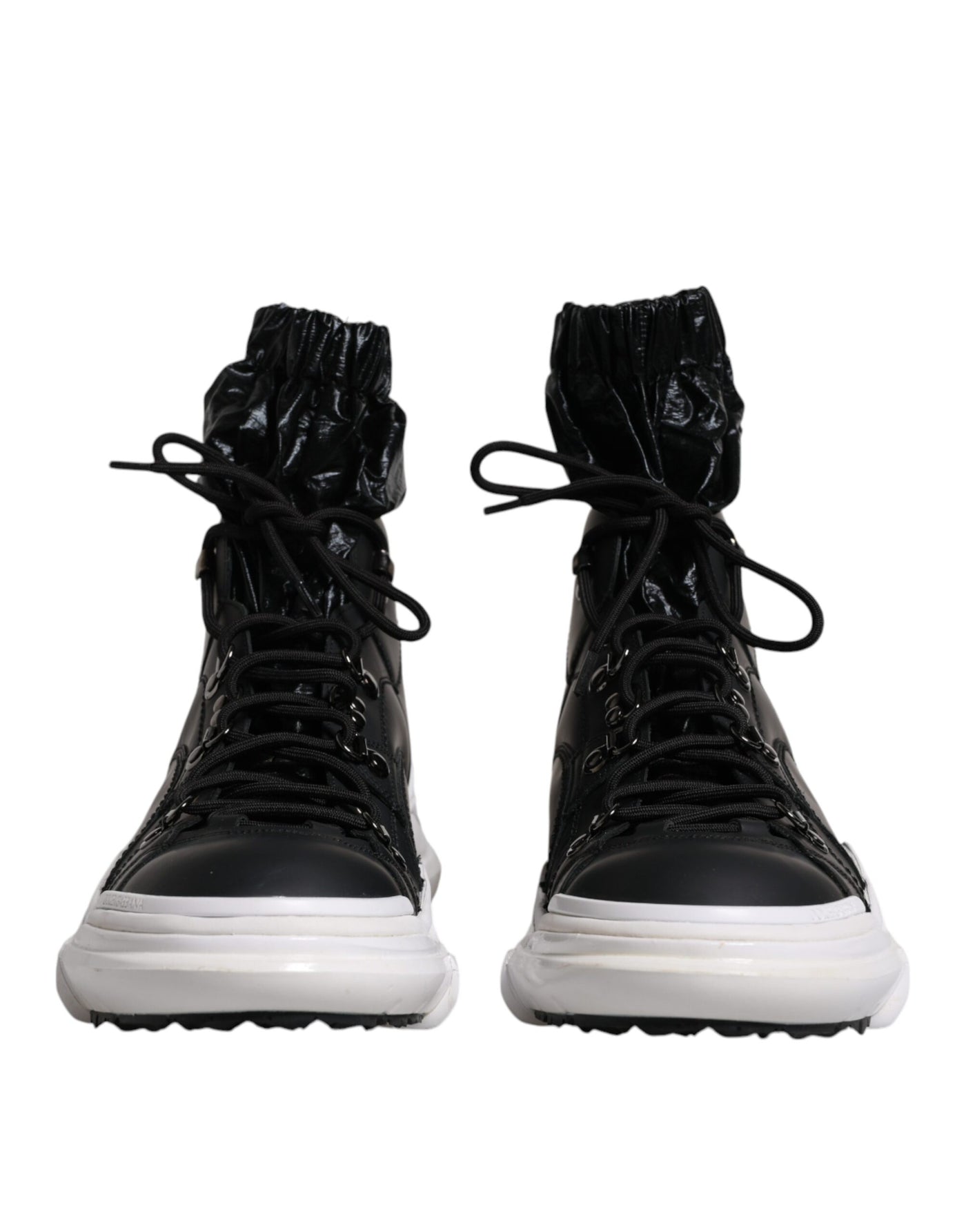 Dolce &amp; Gabbana Zwarte Nylon Galileo High Top Sneakers Schoenen