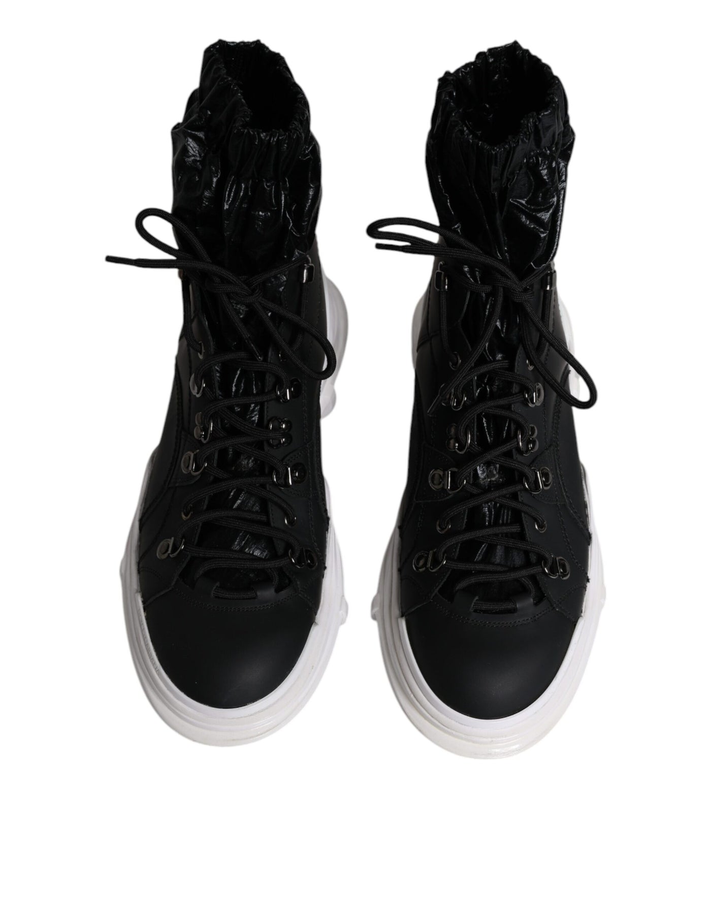 Dolce &amp; Gabbana Zwarte Nylon Galileo High Top Sneakers Schoenen