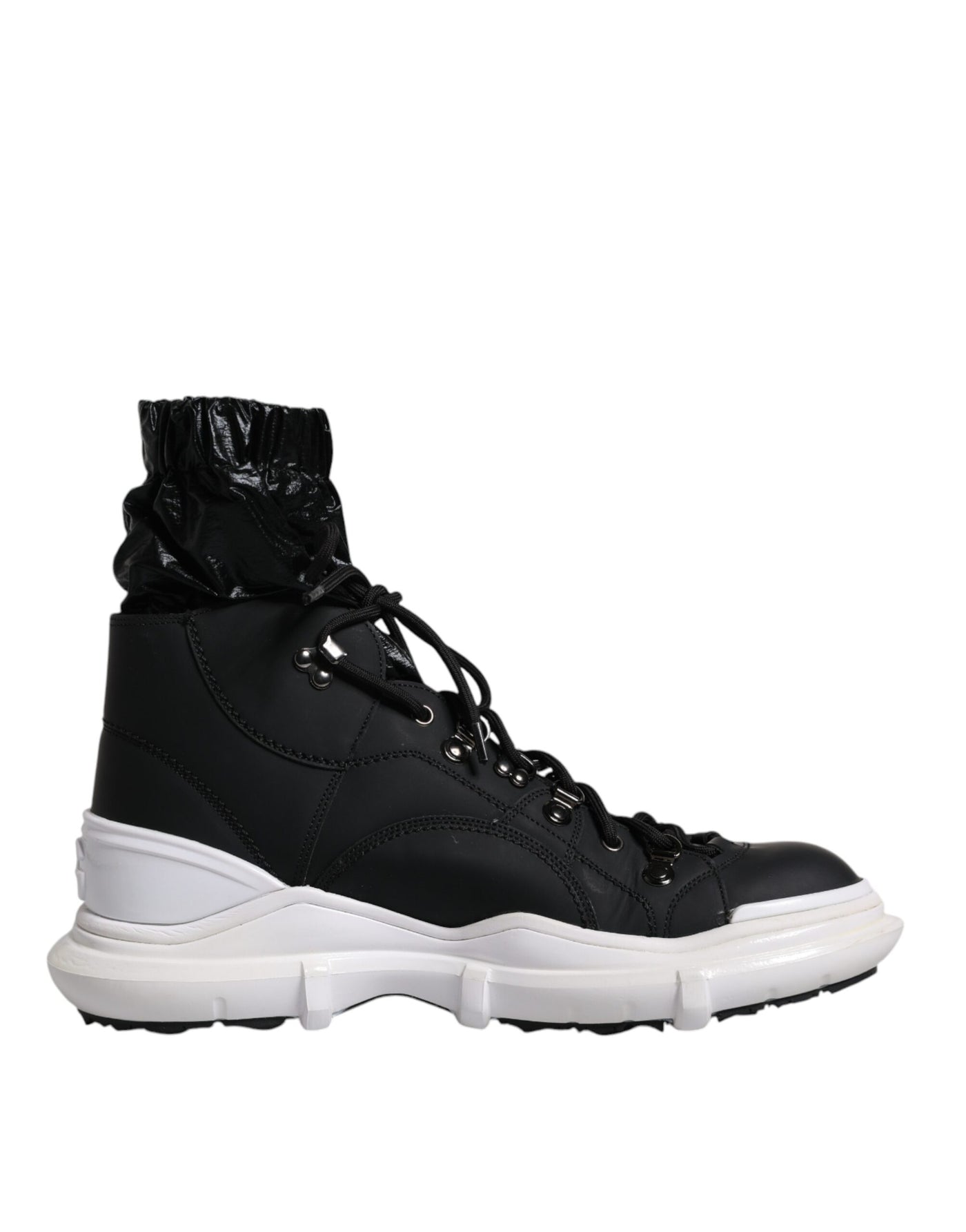 Dolce &amp; Gabbana Zwarte Nylon Galileo High Top Sneakers Schoenen