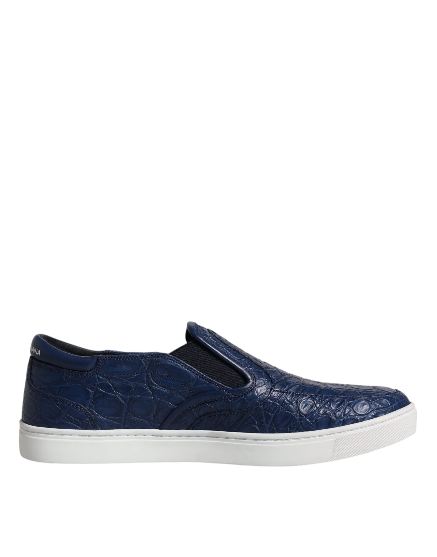 Dolce &amp; Gabbana Blauwe Croc Exotische Leren Heren Sneakers