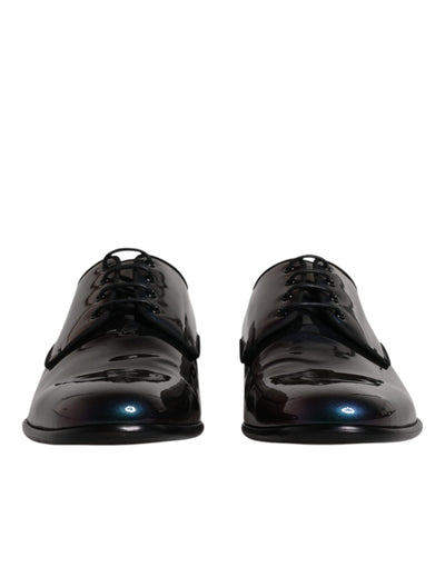 Dolce &amp; Gabbana Peacock Patent Leather Derby Herenschoenen