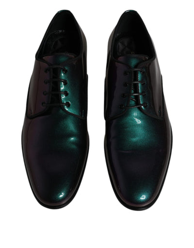 Dolce &amp; Gabbana Peacock Patent Leather Derby Herenschoenen
