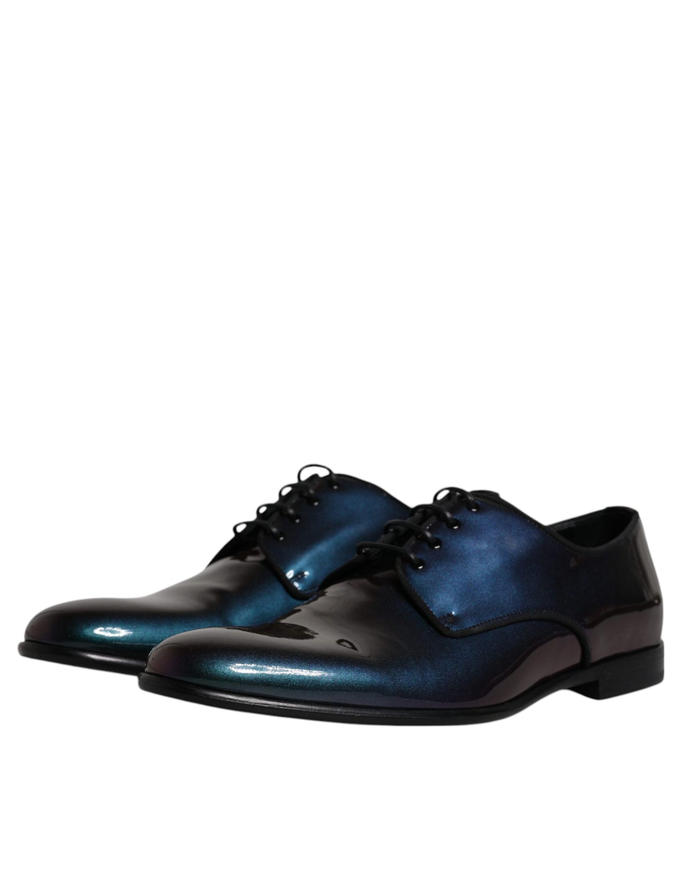 Dolce &amp; Gabbana Peacock Patent Leather Derby Herenschoenen