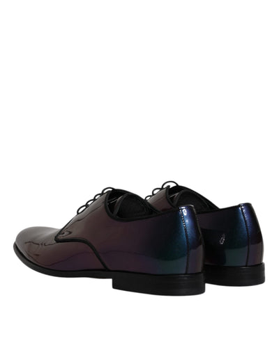 Dolce &amp; Gabbana Peacock Patent Leather Derby Herenschoenen