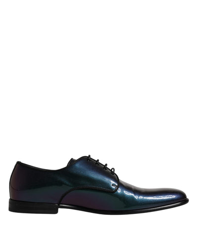 Dolce &amp; Gabbana Peacock Patent Leather Derby Herenschoenen