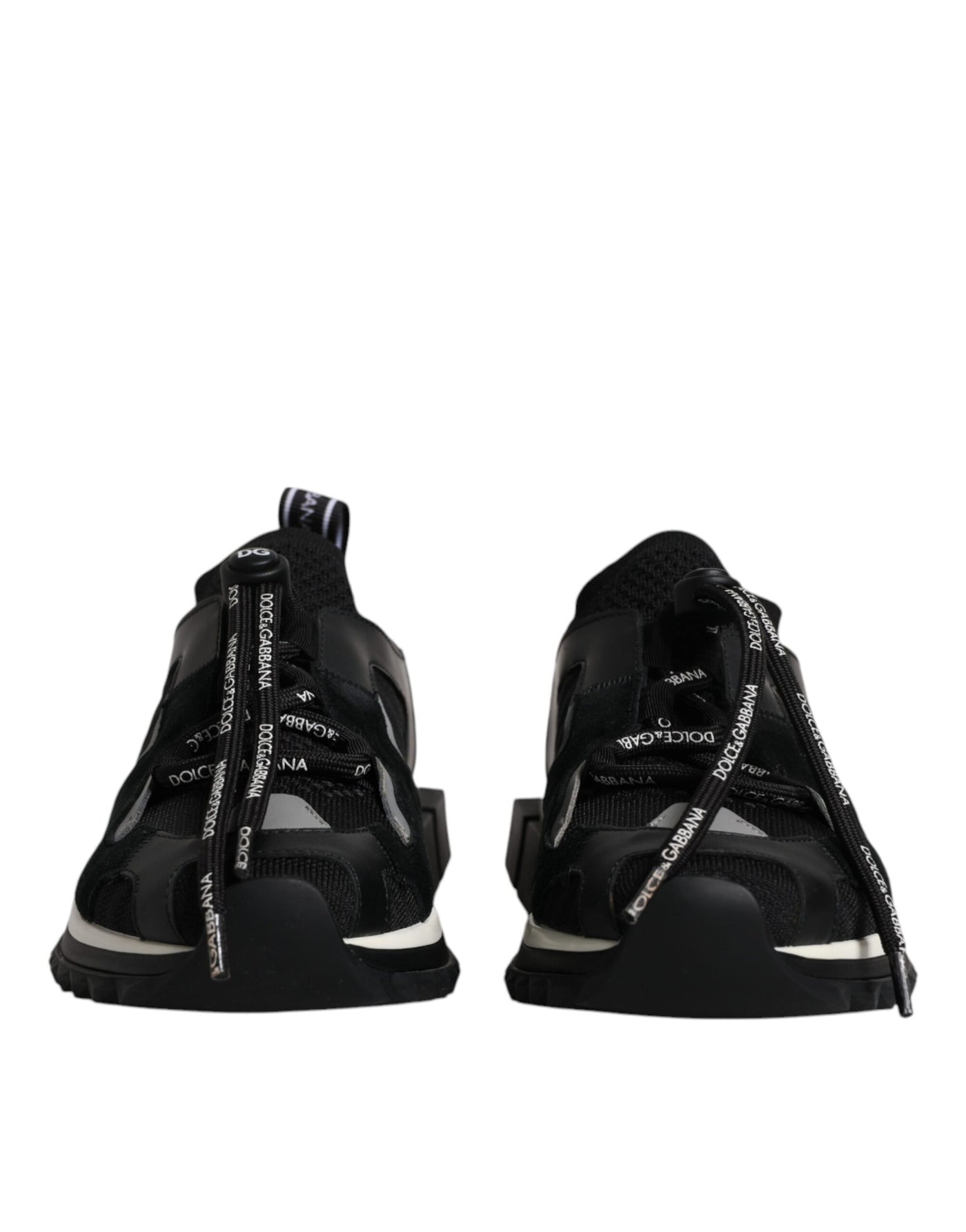 Dolce &amp; Gabbana Zwart Wit Logo Sorrento Heren Sneakers Schoenen