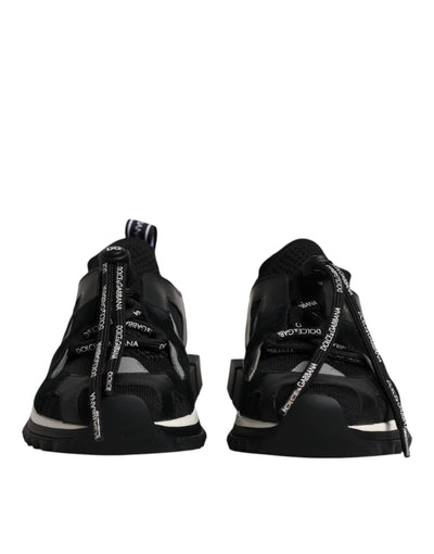 Dolce &amp; Gabbana Zwart Wit Logo Sorrento Heren Sneakers Schoenen