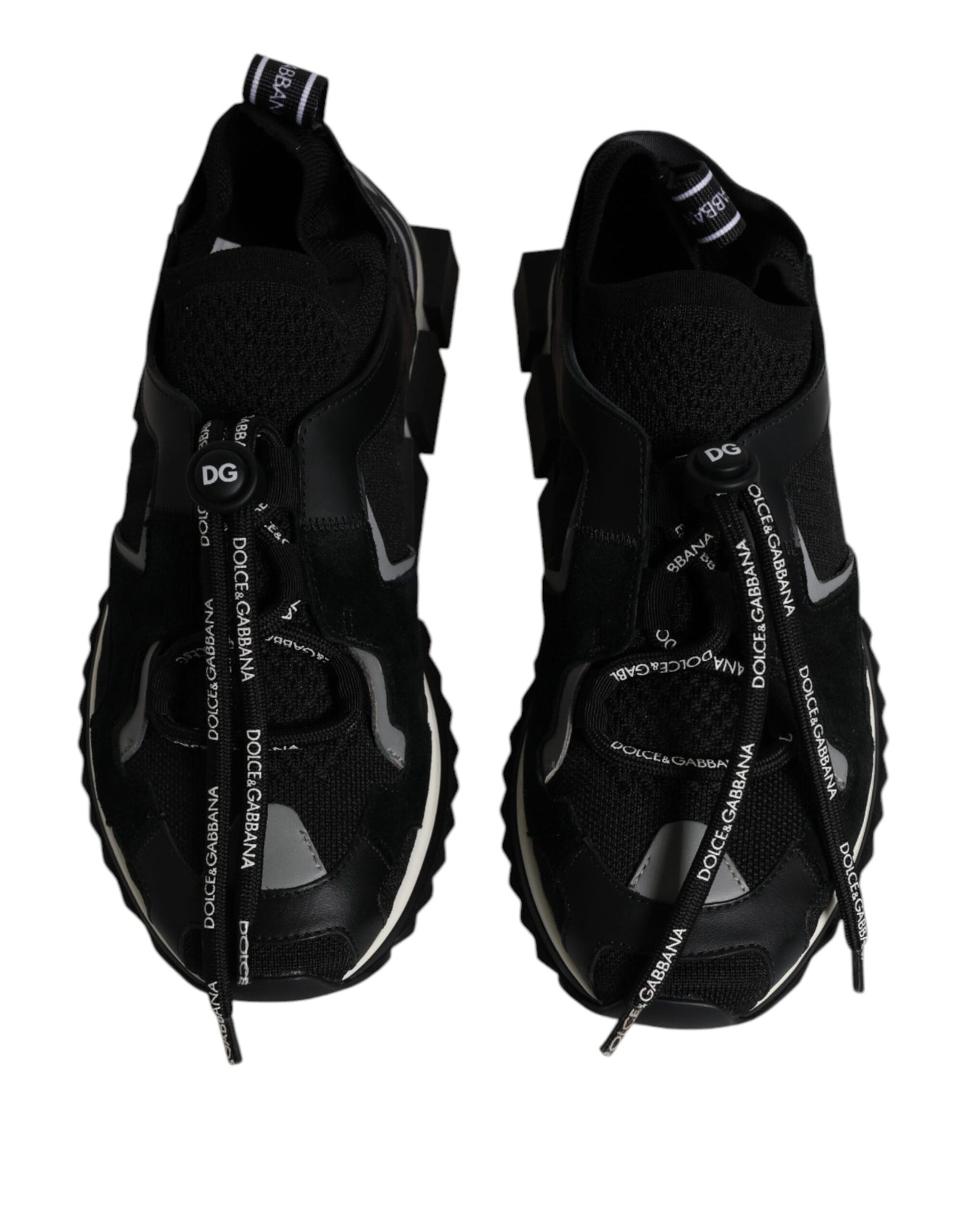 Dolce &amp; Gabbana Zwart Wit Logo Sorrento Heren Sneakers Schoenen