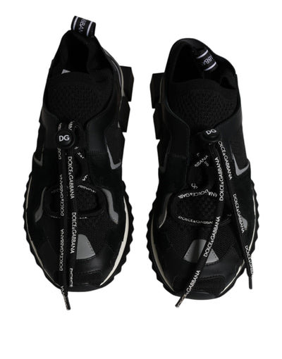 Dolce &amp; Gabbana Zwart Wit Logo Sorrento Heren Sneakers Schoenen