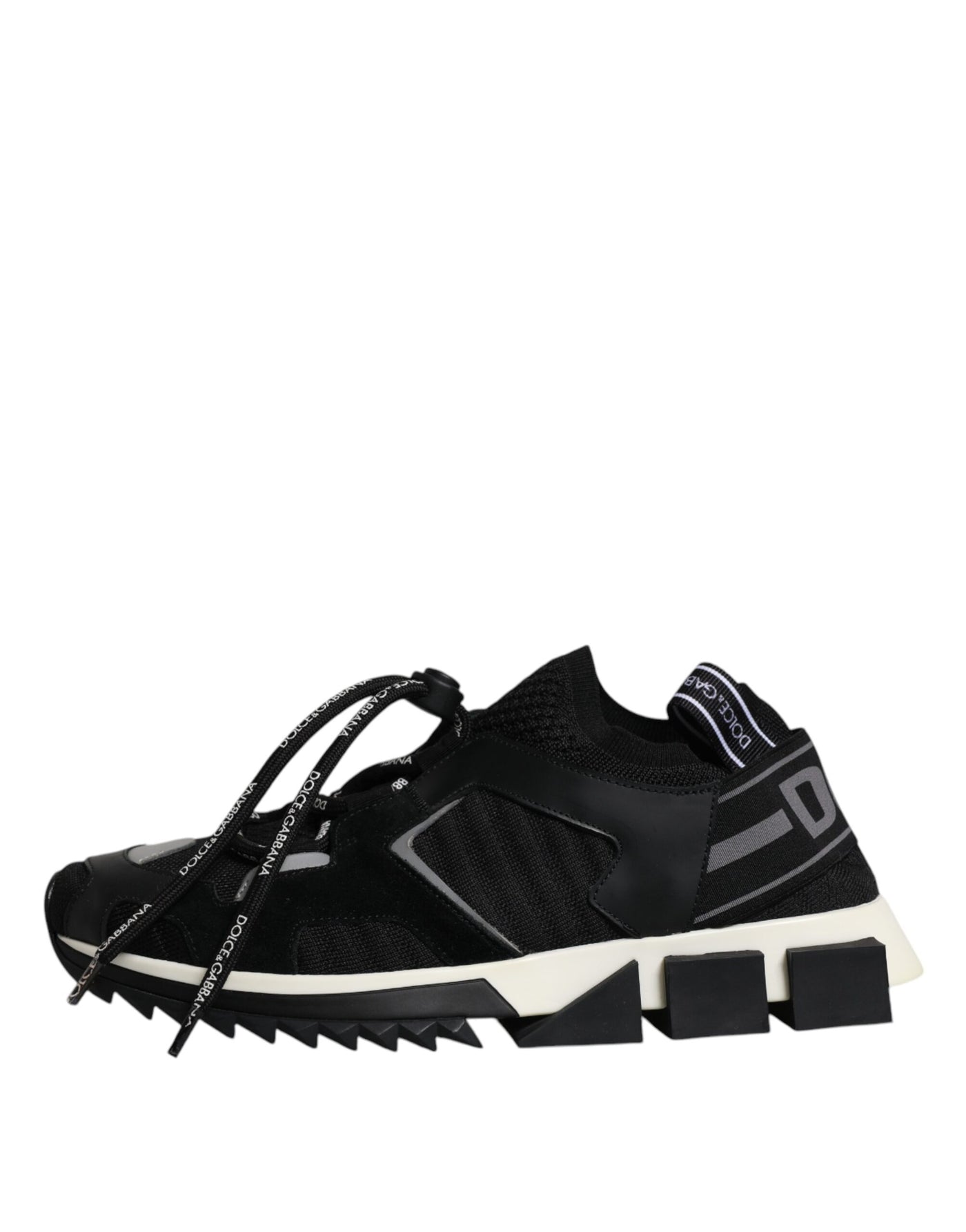 Dolce &amp; Gabbana Zwart Wit Logo Sorrento Heren Sneakers Schoenen