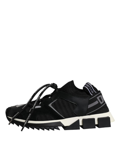 Dolce &amp; Gabbana Zwart Wit Logo Sorrento Heren Sneakers Schoenen
