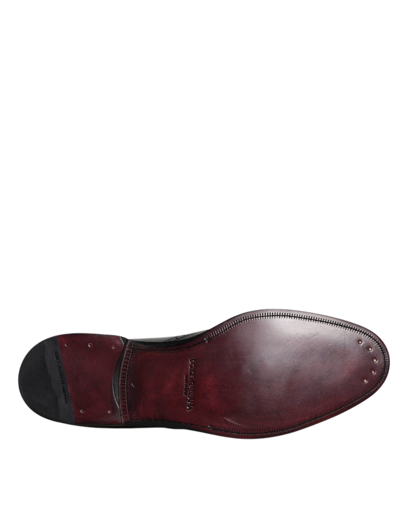 Dolce &amp; Gabbana Zwarte Leren Derby Wingtip Formele Schoenen