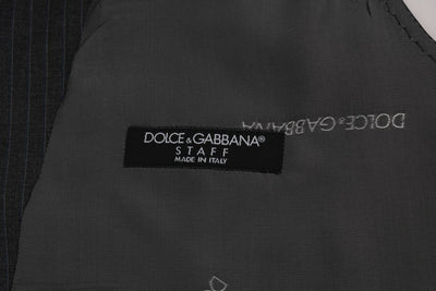 Dolce &amp; Gabbana grijs STAFF katoenen gestreept vest