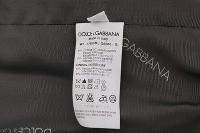 Dolce &amp; Gabbana grijs STAFF katoenen gestreept vest