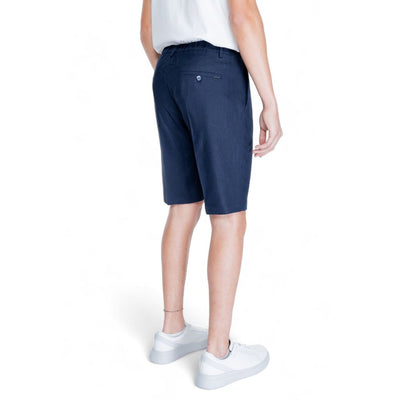 Antony Morato Blue Linen Bermuda