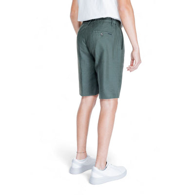 Antony Morato Green Linen Bermuda