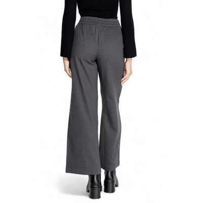 Pantalon en coton gris Jacqueline De Yong
