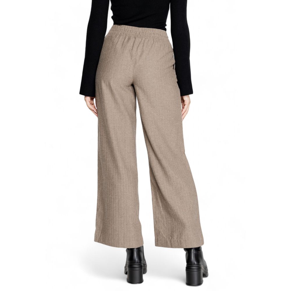 Pantalon en coton marron Jacqueline De Yong