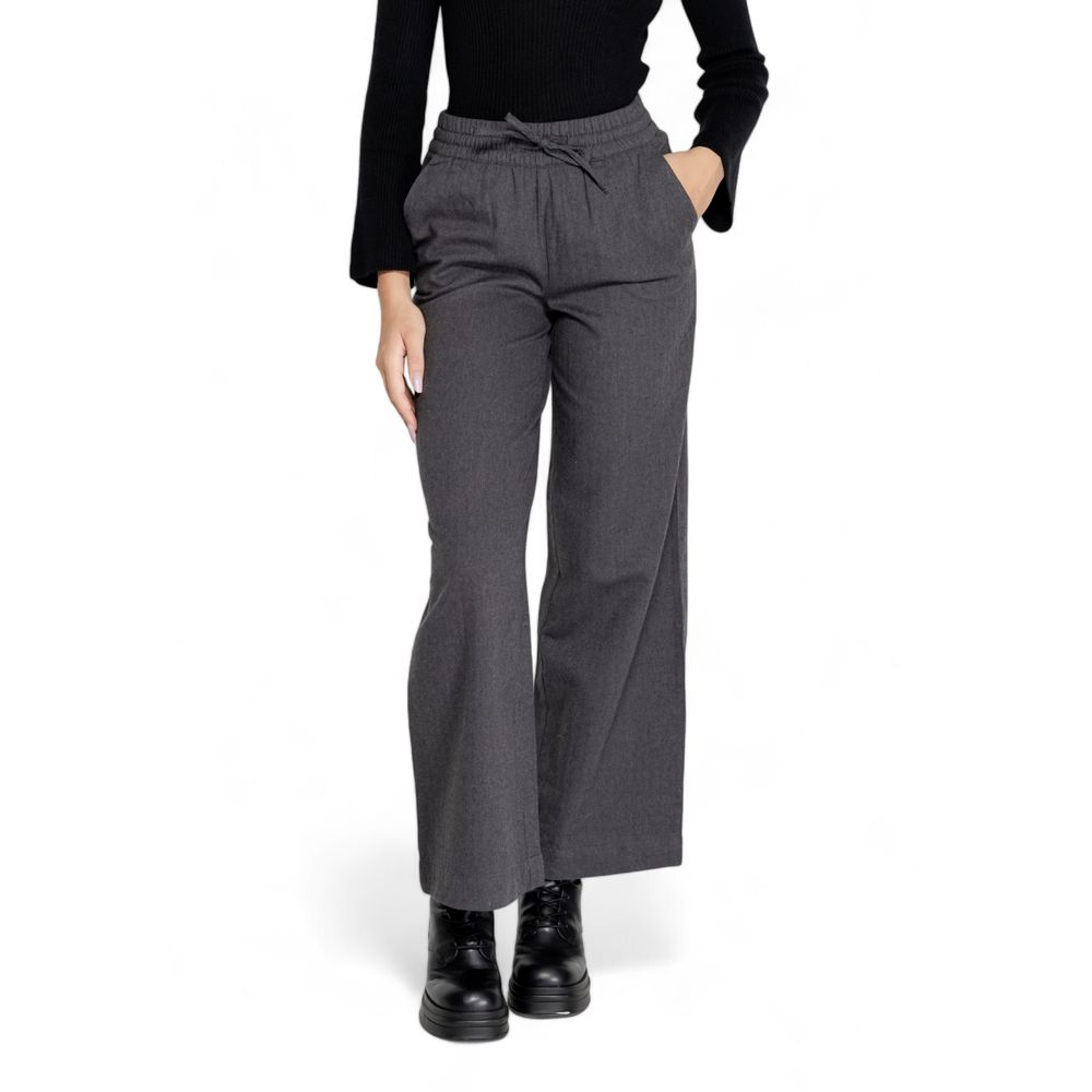 Pantalon en coton gris Jacqueline De Yong
