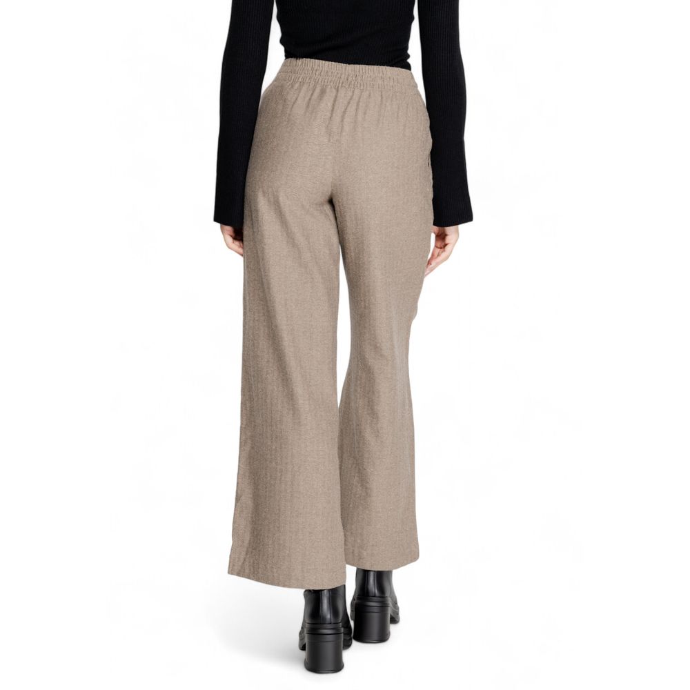 Pantalon en coton marron Jacqueline De Yong