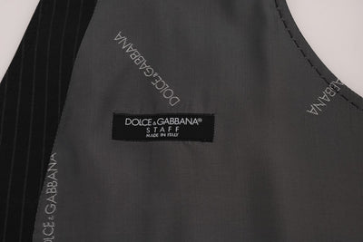 Dolce &amp; Gabbana grijs STAFF katoenen gestreept vest