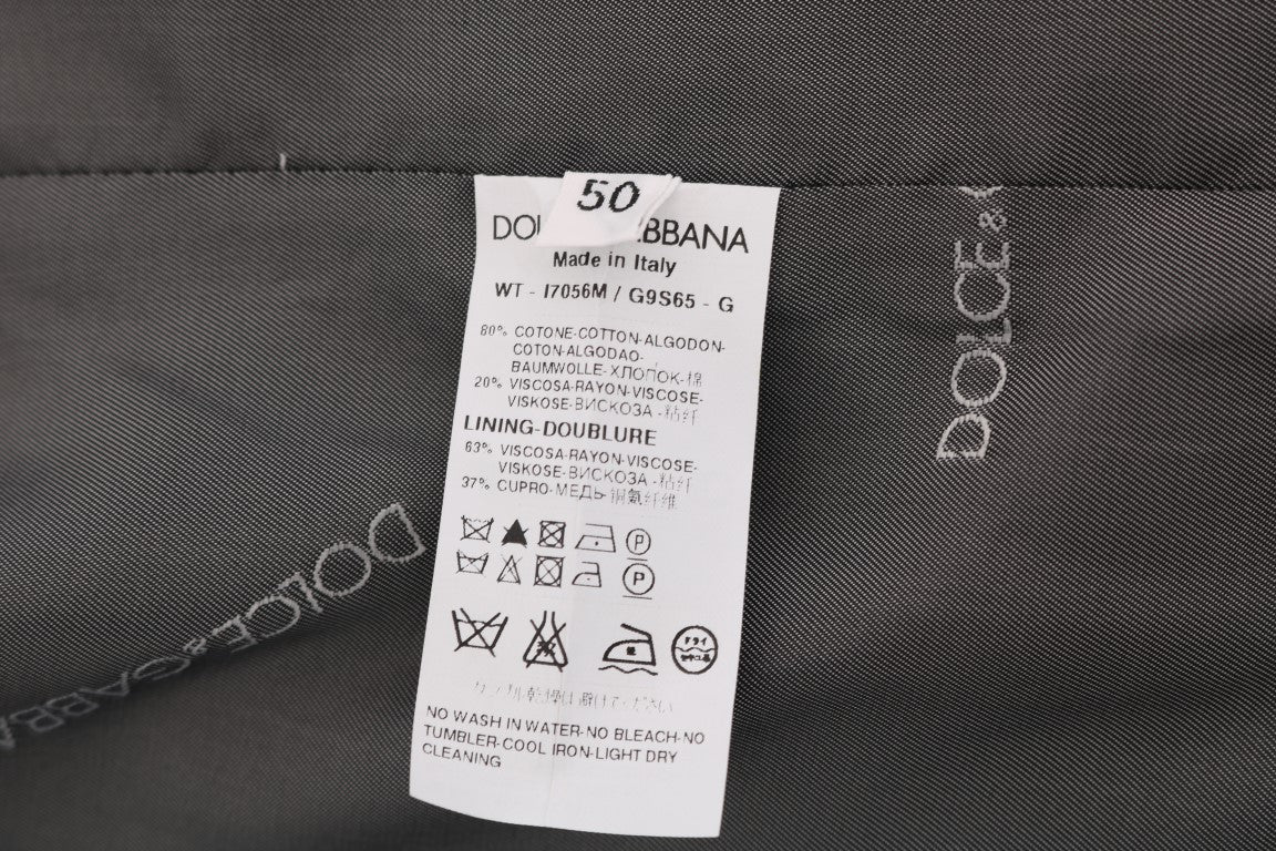 Dolce &amp; Gabbana grijs STAFF katoenen gestreept vest