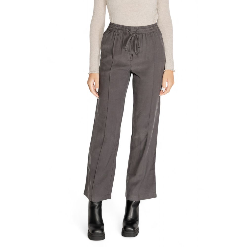 Jacqueline De Yong Grijze Viscose Broek