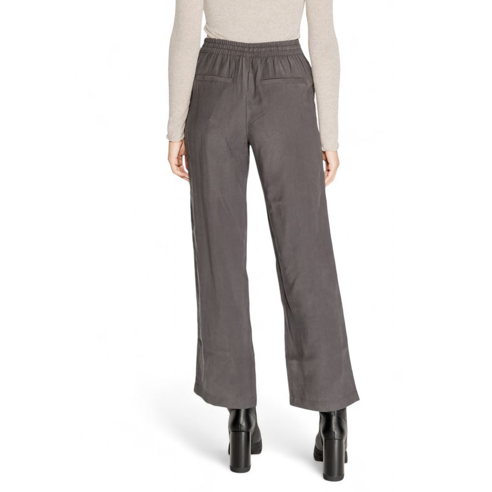 Jacqueline De Yong Grijze Viscose Broek