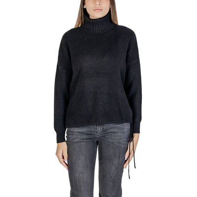 Sandro Ferrone Zwarte Viscose Turtleneck