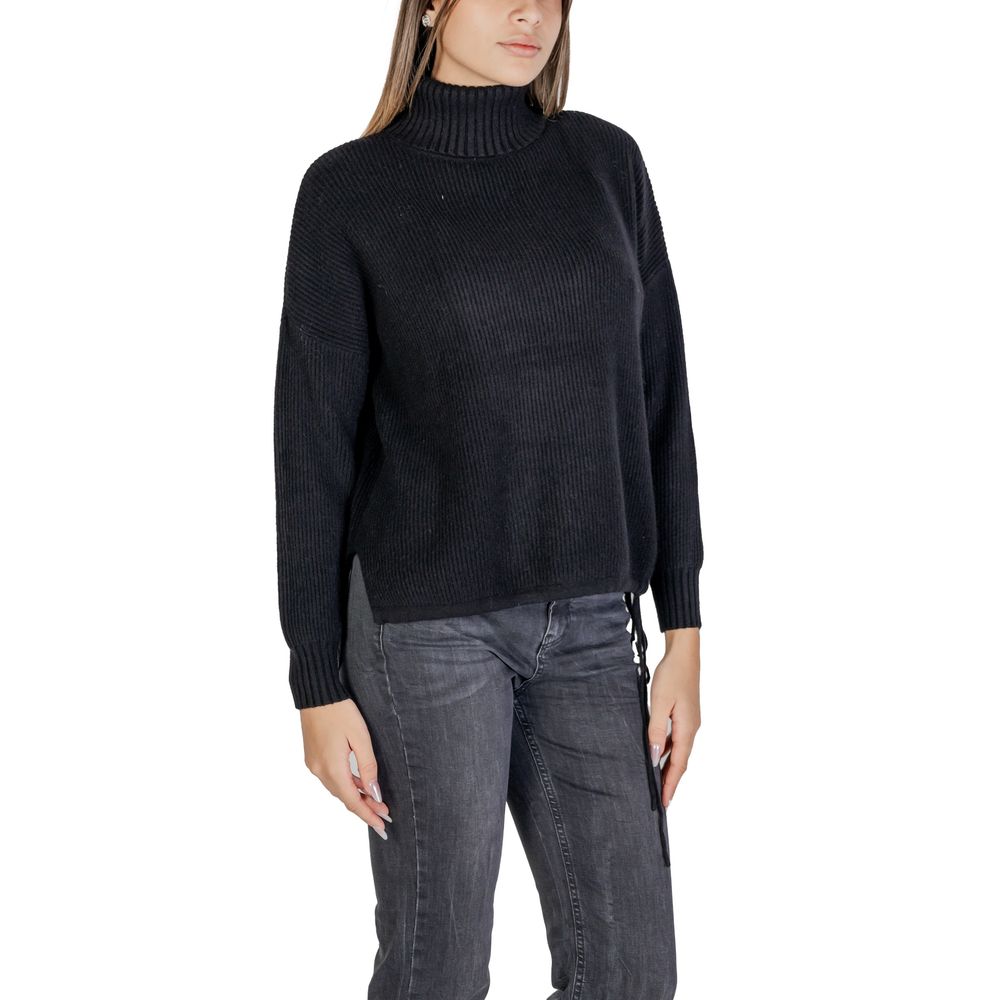 Sandro Ferrone Zwarte Viscose Turtleneck