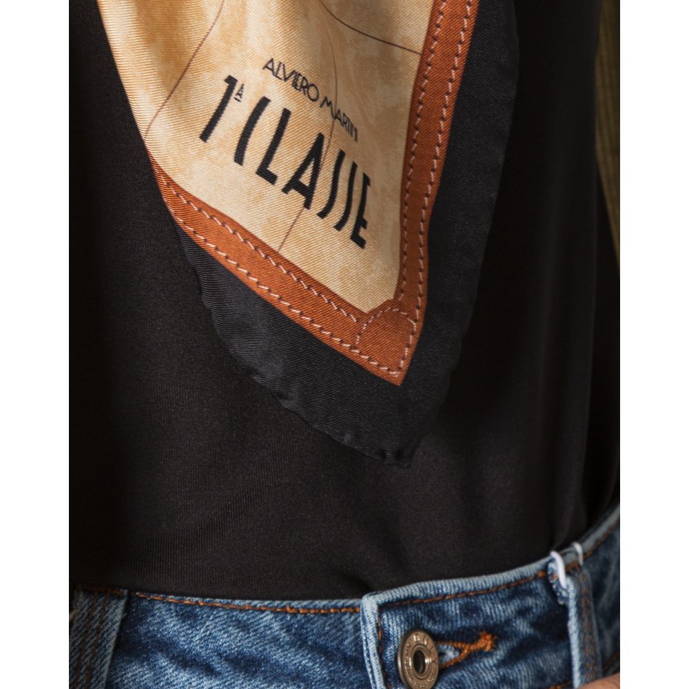 Alviero Martini Prima Classe beige zijden sjaal