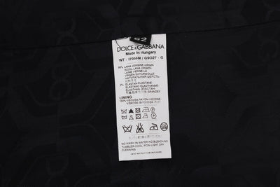 Dolce & Gabbana Black STAFF Wool Striped Vest