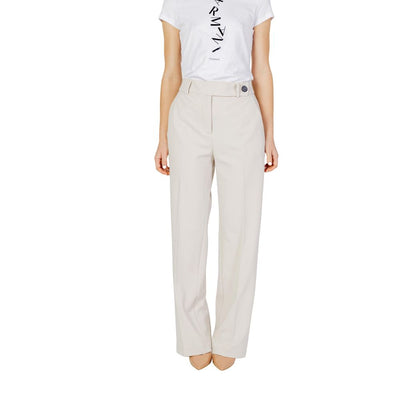 Alleen beige polyester broek