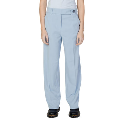 Pantalon en polyester bleu uniquement