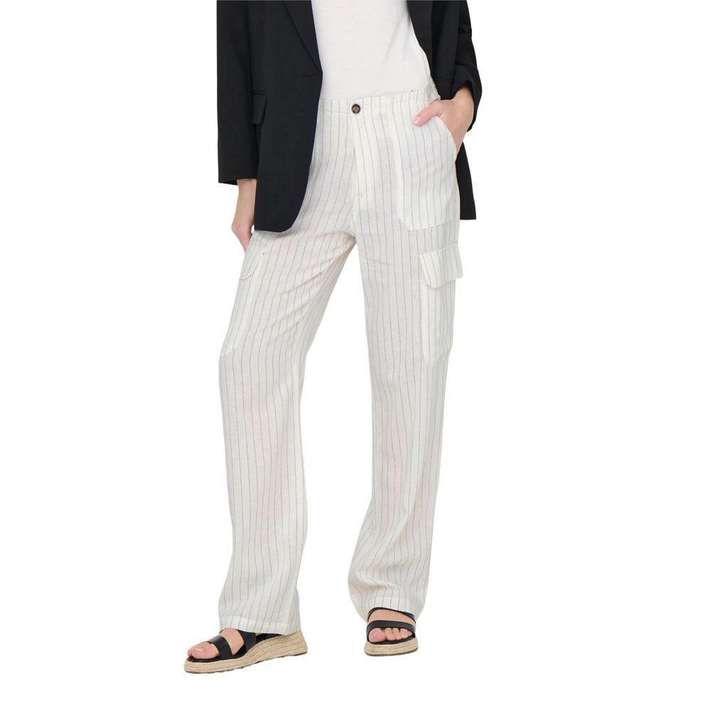 Pantalon en lin blanc uniquement