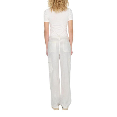 Pantalon en lin blanc uniquement